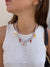 Collier Vichy & Charms Rouges