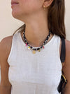 Collier Léopard & Charms Roses